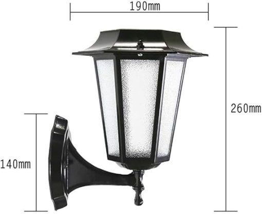 Retro Solar Wall Lamp Outdoor Waterproof Light for Courtyard and Balcony - Image 2