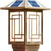 Solar Post Cap Lamp Decorative Column Light for Garden and Pathway