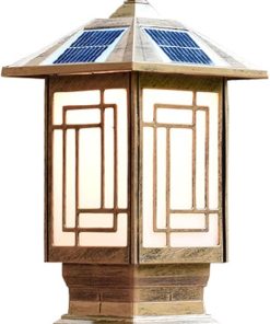 Solar Post Cap Lamp Decorative Column Light for Garden and Pathway