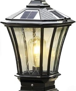 Solar Garden Post Lights Outdoor Waterproof Wall Sconces for Decor 2