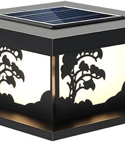 Waterproof Solar Pillar Lights for Villa Garden and Fence Decor