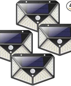 4 Pack Solar Outdoor Lights 120 LEDs Waterproof For Yard Garage Deck