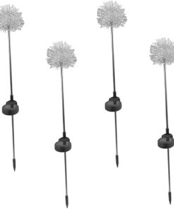Dandelion Solar Ground Lights 4 Pcs Outdoor Decorative Garden Lamps