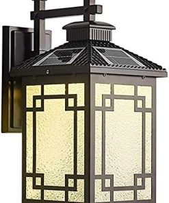 Outdoor LED Solar Wall Light Super Bright Waterproof Aluminum Lantern