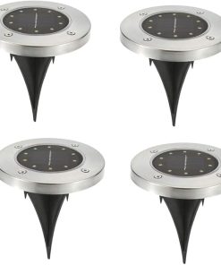 Solar Powered Outdoor Ground Lights IP65 for Yard Driveway Lawn 4 Pack