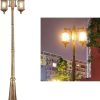 Victorian Style 2.1M Black Lamp Post Light Waterproof for Outdoor Use 4