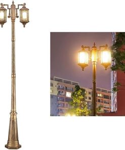 Outdoor Garden Lamp Post Light 260cm Mains Powered IP65 Waterproof