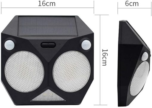 IP66 Waterproof Solar Floodlight with Colorful Human Body Sensor - Image 2