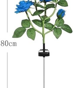 Solar Garden Stake Lights with 3 LED Flowers for Outdoor Use 2