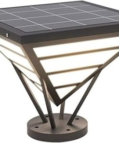 IP54 Waterproof Solar Pillar Lantern for Outdoor Garden Lighting