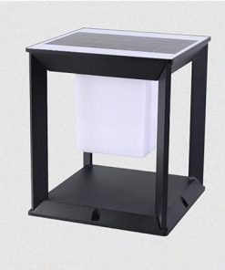 Modern Square Pillar Solar Lights for Outdoor Courtyard Gardens