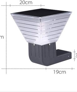 Waterproof Solar Wall Lamp with Aluminum Shade for Outdoor Lighting 2