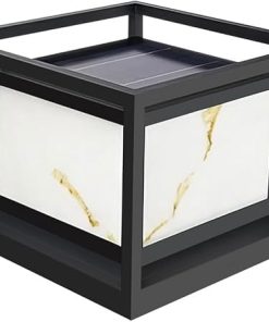 LED Solar Pillar Lights Remote Control Waterproof for Gardens and Parks