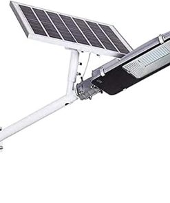 100W Solar Street Flood Lights with Pole Remote Control Outdoor Lamp