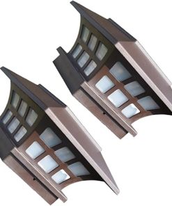 Solar Powered LED Column Lights for Outdoor Garden and Patio Use