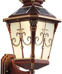 Outdoor Solar Garden Sconces Retro Waterproof Wall Lanterns E26/E27