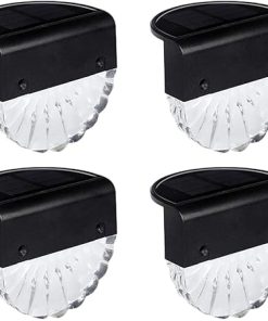 LED Solar Wall Lights 4 Pack for Outdoor Garden with Twilight Sensor