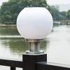 Stainless Steel Solar Column Pillar Lamp Outdoor LED Post Cap Light
