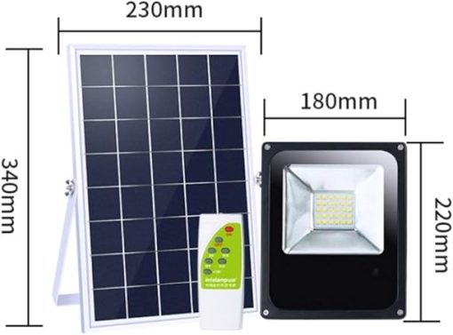 40W Dual Color LED Solar Flood Light Outdoor Waterproof Adjustable - Image 2