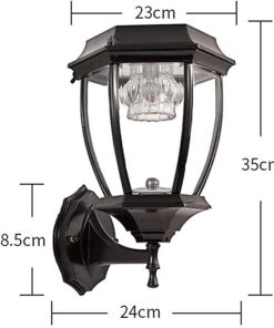 Creative Black Outdoor Solar Stone Lamp for Lawn and Garden Lighting 2