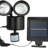Victorian Glass Wall Lantern Outdoor LED Solar Waterproof Black Light 4