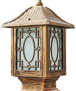 European Style Outdoor Lamp Post Light Waterproof Retro Garden Fixture