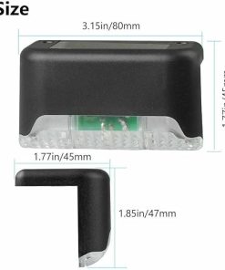 Colorful Solar Deck Lights 4 Pack Waterproof LED for Stairs and Fences 2