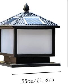 Solar Post Lights Villa Garden Column Cap Lamp Outdoor Lighting 2