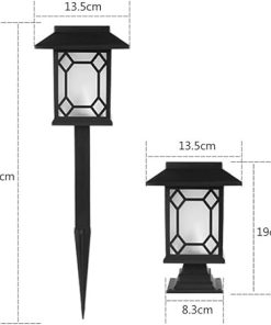 Outdoor Solar Garden Lights LED Landscape Lighting 2 Pack Warm Light 2