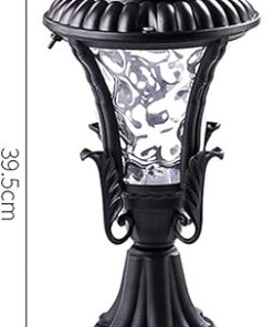 Solar Post Light Outdoor Lantern Waterproof LED Aluminium Pole Lamp 2