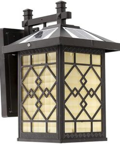 Outdoor Solar Wall Lamp LED Waterproof Square Lantern for Aisle
