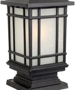 Waterproof Solar Post Light Outdoor Garden Fence Pillar Lamp E27