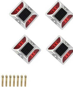 Wokyo Waterproof Solar Power Road Reflector Step Lights for Outdoors
