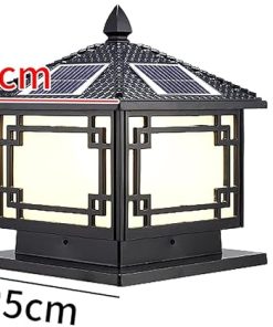Traditional Solar Garden Post Light Waterproof Outdoor Lamp 2