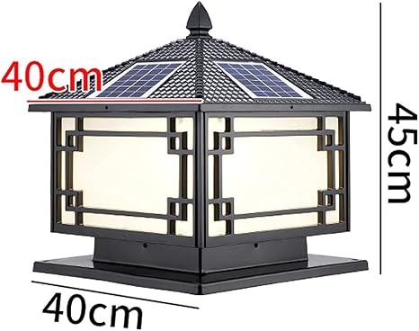 Traditional Solar Column Lamp Waterproof Outdoor Garden Lighting 2 Traditional Solar Column Lamp Waterproof Outdoor Garden Lighting - Image 2
