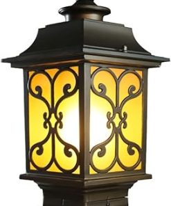 Retro Outdoor Solar Wall Lamp for Garden Villa LED Post Lighting