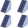 Super Bright LED Solar Step Lamp IP67 Waterproof Garden Deck Light