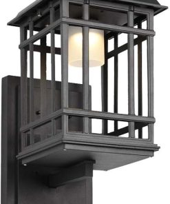 Solar Waterproof Wall Lamp Retro Aluminum Outdoor Garden Light 5W