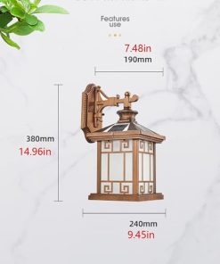 Chinese Solar Outdoor Wall Light for Gardens and Patios  
Bronze Aluminum Outdoor Wall Light for Exterior Spaces  
Industrial Lantern Lighting for Porches and Walkways  
Waterproof Garage Entrance Lights for Safe Access 2