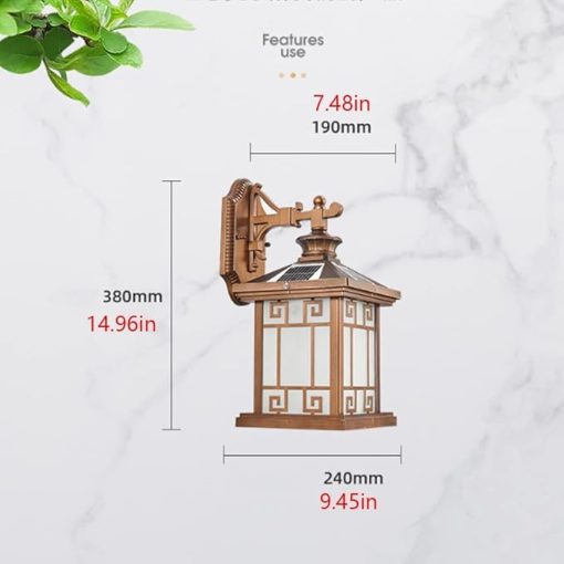 Chinese Solar Outdoor Wall Light for Gardens and Patios  
Bronze Aluminum Outdoor Wall Light for Exterior Spaces  
Industrial Lantern Lighting for Porches and Walkways  
Waterproof Garage Entrance Lights for Safe Access - Image 2