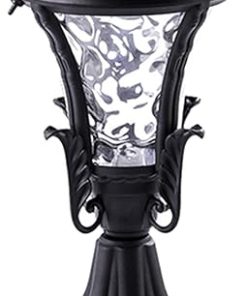 Solar Post Light Outdoor Lantern Waterproof LED Aluminium Pole Lamp