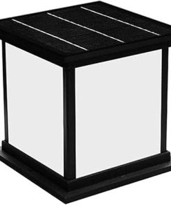 Outdoor Solar LED Pillar Light Waterproof Garden Lighting Lantern