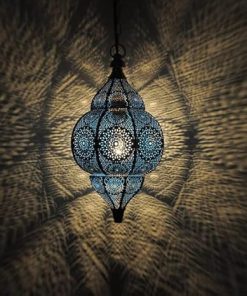 Moroccan Hanging Solar Lantern for Outdoor Garden and Patio Decor