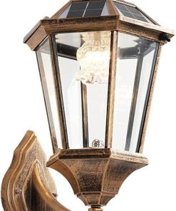 LED Solar Hexagonal Wall Light for Porch and Patio Waterproof Lantern