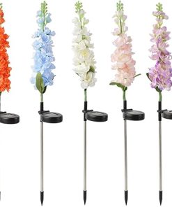 5 Pack Waterproof Solar Garden Lights for Pathway Fence Decor