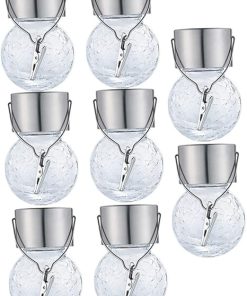 Amosfun 8 Pack Decorative Solar Hanging Glass Ball Landscape Lights