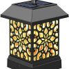 Solar LED Column Headlight Traditional Outdoor Lantern Waterproof Lamp 4