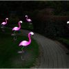 Color Changing Solar Flamingo Lights for Garden and Yard Art