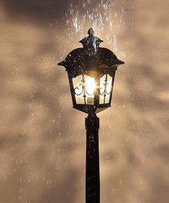 Elegant 80cm European Glass Lantern Outdoor Lamp Post Light