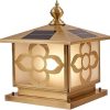 Vintage Solar Powered LED Column Lamp for Garden and Yard Lighting 3